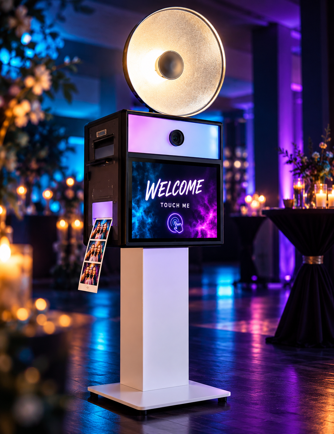 Echte Fotobox von Mirko Klütz mit großem Studiolicht und Touchscreen